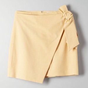 NWT Wilfred Aritzia Dorine Yellow Gingham Skirt - Size 4